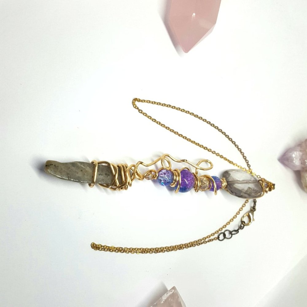 Labradorite Crystal Wand - Picture 6 of 11